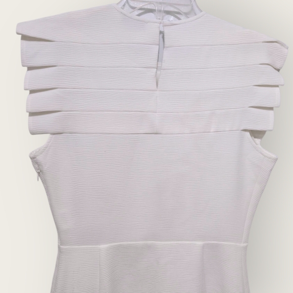 Sandro Paris White Laurena Mini Dress Size 38/US 6 Pleated Ruffle EUC - Picture 10 of 16